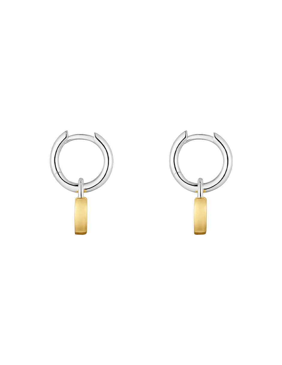 Aretes huggies de candado Tous Unlock de plata P 925 con acabado brillante 2